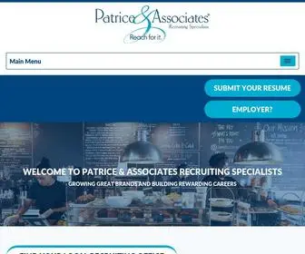 Patriceandassociates.com(Largest & most successful hospitality management recruiting agency) Screenshot