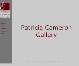 Patriciacamerongallery.com(Patricia Cameron Gallery) Screenshot