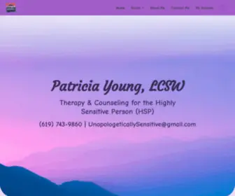 Patriciayounglcsw.com(Sensitivity is nothing to apologize for) Screenshot