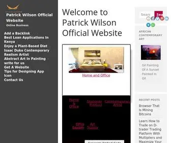 Patrick-Wilson-Official.com(My Art Works) Screenshot