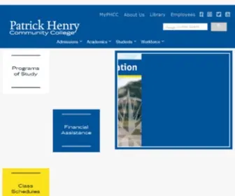 Patrickhenry.edu(Patrick & Henry Community College P&HCC) Screenshot