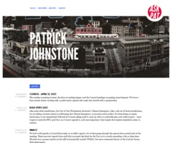 Patrickjohnstone.ca(New Westminster City Councillor) Screenshot