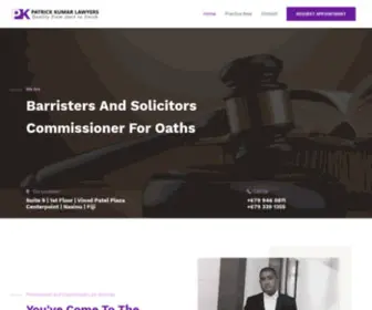 Patrickkumarlawyers.com(Law Firm In Fiji) Screenshot