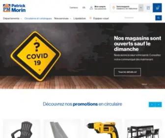 Patrickmorin.com(Les Centres de la rénovation Patrick Morin) Screenshot