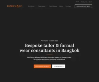 Patricknco.com(Bespoke Tailor in Bangkok) Screenshot