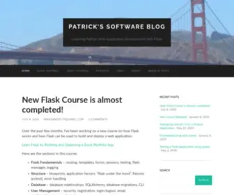 Patricksoftwareblog.com(Learning Python Web Application Development with Flask) Screenshot
