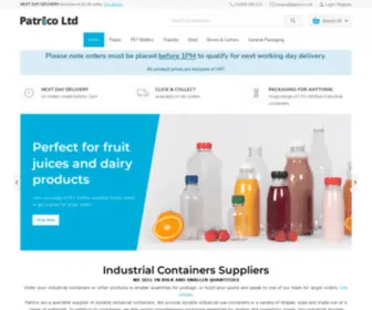 Patricoshop.co.uk(Industrial Containers Suppliers by Patrico) Screenshot