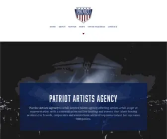 Patriotartistsagency.com(Patriot Artists Agency) Screenshot