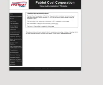 Patriotcaseinformation.com(Patriot Coal Corporation Case Administration Website) Screenshot