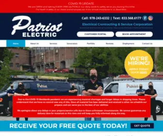 Patriotelect.com(Patriot Electric MA) Screenshot