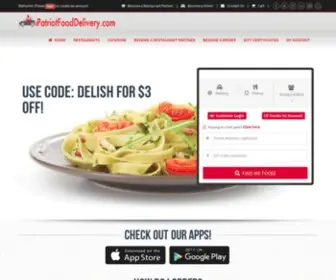 Patriotfooddelivery.com(Patriot Food Delivery) Screenshot