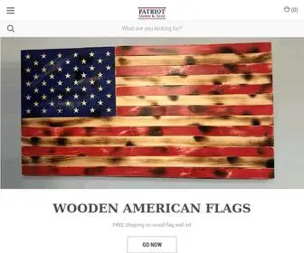 Patriothomeandyard.com(Wooden American Flag Wall Art) Screenshot