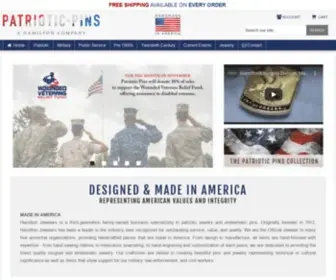 PatrioticPins.com(Patriotic Pins from Hamilton Insignia) Screenshot