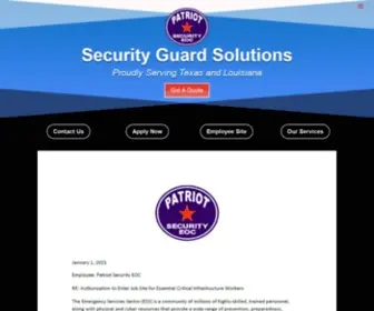 Patriotsecurityinc.com(Patriot Security EOC) Screenshot