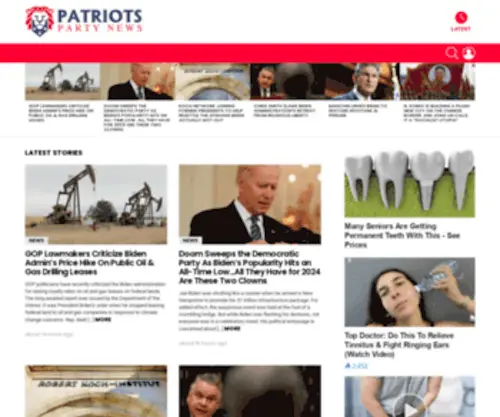 Patriotspartynews.com(Patriotspartynews) Screenshot