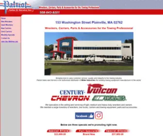 Patriottowingequipment.com(Patriot Tow Truck Sales Services and Supplies) Screenshot