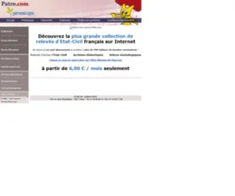 Patro.com(Généalogie) Screenshot