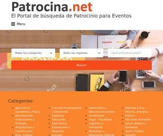 Patrocina.net(El Portal de búsqueda de Patrocinio para Eventos) Screenshot