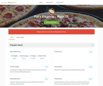 Patspizzerianewarkde.com(Pat's Pizzeria Food) Screenshot