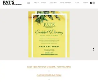 Patsrestaurantandcatering.com(PAT'S Restaurant and Catering) Screenshot