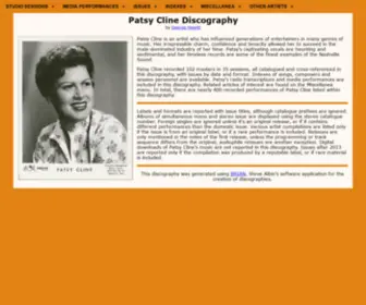 Patsyclinediscography.com(Patsy Cline Discography) Screenshot