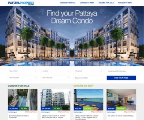 Pattayacondoguide.com(Condos & Houses for sale or rent in Pattaya) Screenshot