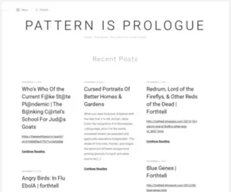 Patternisprologue.com(Ideas, theories, reviews on everything) Screenshot