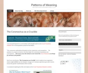 Patternsofmeaning.com(Exploring the patterns of meaning that shape our world) Screenshot