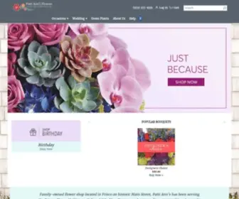 Pattiannsflowers.com(Frisco Florist) Screenshot