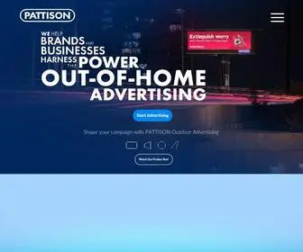 Pattisonoutdoor.com(PATTISON Outdoor Advertising) Screenshot