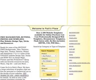 Pattisplace.com(Pattis Place Free Web Graphics) Screenshot