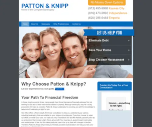 Pattonknipp.com(Bankruptcy Attorney Kansas) Screenshot