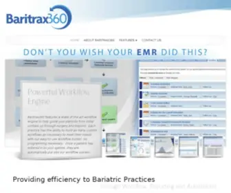 Pattrax.com(Bariatrix360 by Patient Tracking Systems) Screenshot