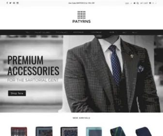Patyrns.com(Accessories for the Modern Gentleman) Screenshot