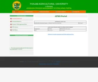 Pau-APMS.in(PAU-APMS Portal) Screenshot
