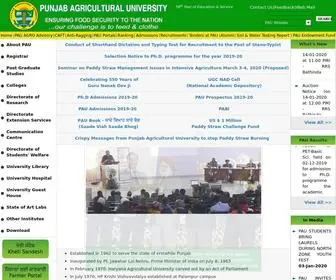 Pau.edu(Punjab Agricultural University (PAU)) Screenshot
