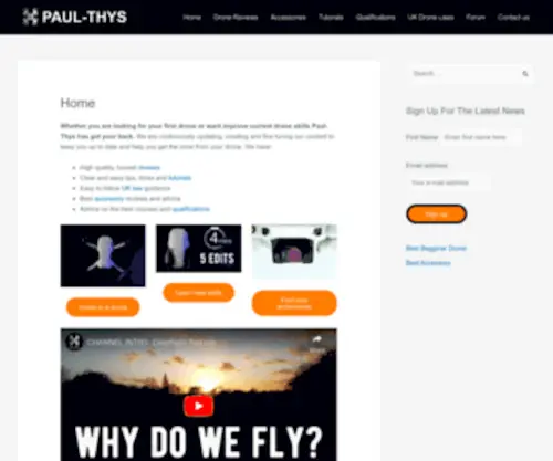Paul-THYS.co.uk(Best drone tips) Screenshot