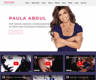 Paula-Abdul.net(The Official Paula Abdul Fan Site) Screenshot