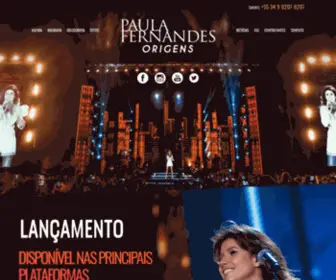 Paulafernandes.com.br(Paula Fernandes ORIGENS) Screenshot