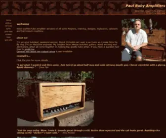 Paulamps.com(Paul Ruby Amplifiers) Screenshot