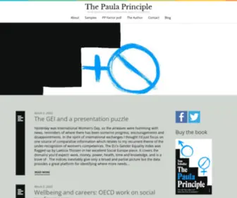 Paulaprinciple.com(Working women operate below their level of competence) Screenshot