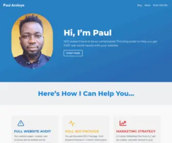 Paularoloye.com(Paul Aroloye) Screenshot