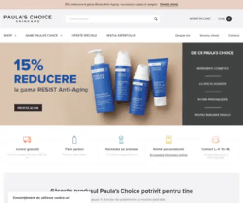 Paulaschoice.ro(Paula's Choice Romania) Screenshot