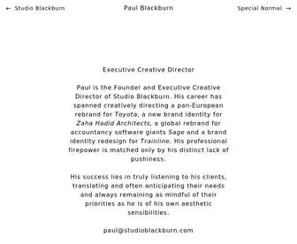 Paulblackburn.info(Paul Blackburn) Screenshot