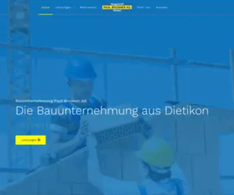 Paulbrunnerag.ch(Bauunternehmung in Dietikon) Screenshot