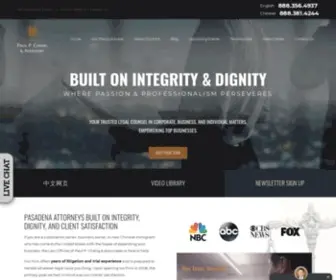 Paulchenglaw.com(Pasadena Attorney) Screenshot