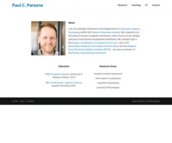 PaulcParsons.com(Assistant Professor) Screenshot