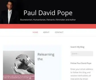 Pauldavidpope.biz(Businessman, Humanitarian, Patriarch, Filmmaker and Author) Screenshot