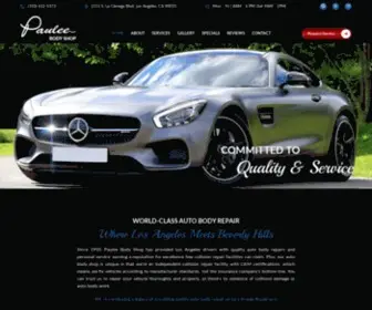 Pauleebodyshop.com(Auto Body Shop in Los Angeles) Screenshot