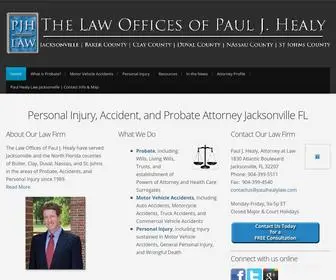 Paulhealylaw.com(Personal Injury and Probate Attorney Jacksonville) Screenshot